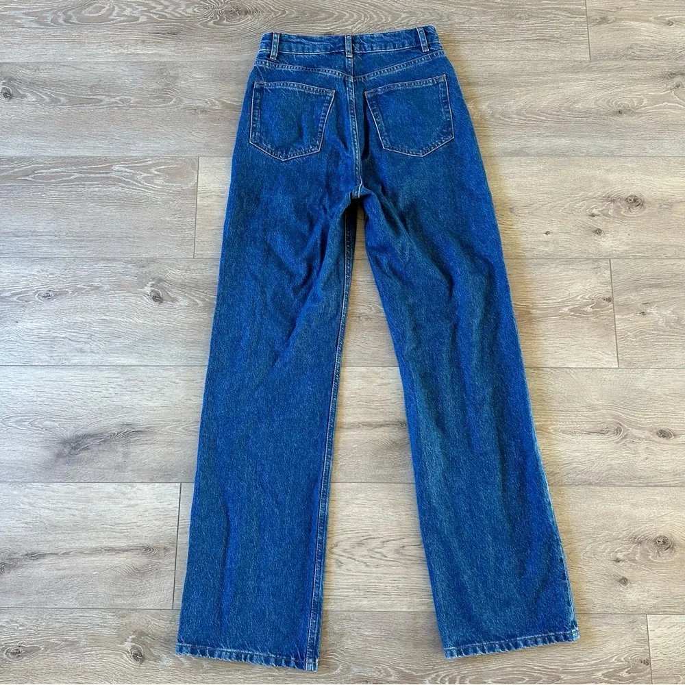 NWOT Reformation Jeans Wilder High Rise Wide Leg Jeans Cleary Wash Sz 26 - Picture 8 of 11
